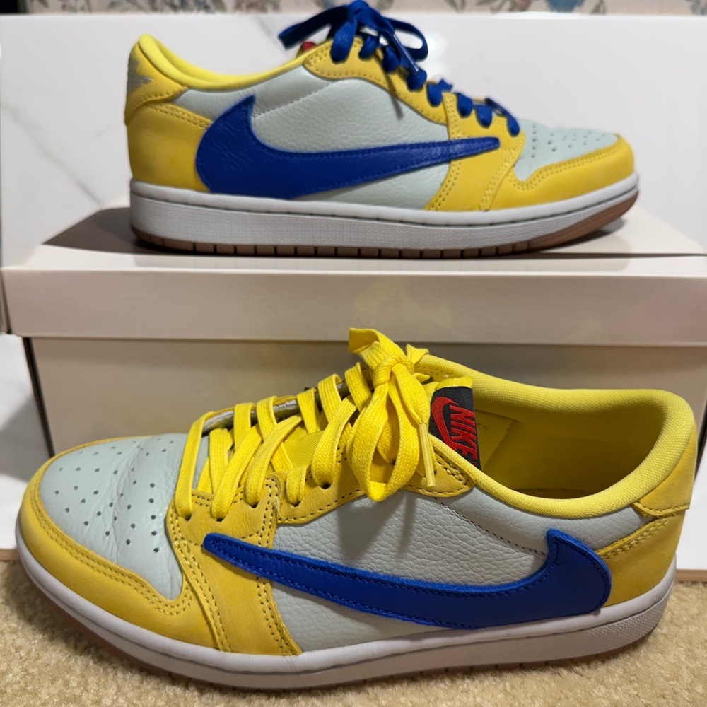 Women's Travis Scott x Jordan 1 Low Canary